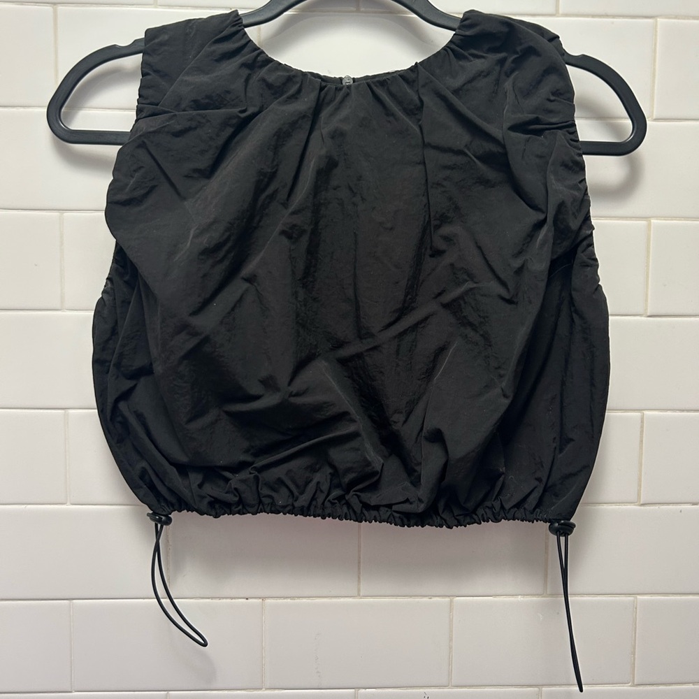 Zara Black Crop Tank Top Relaxed Style